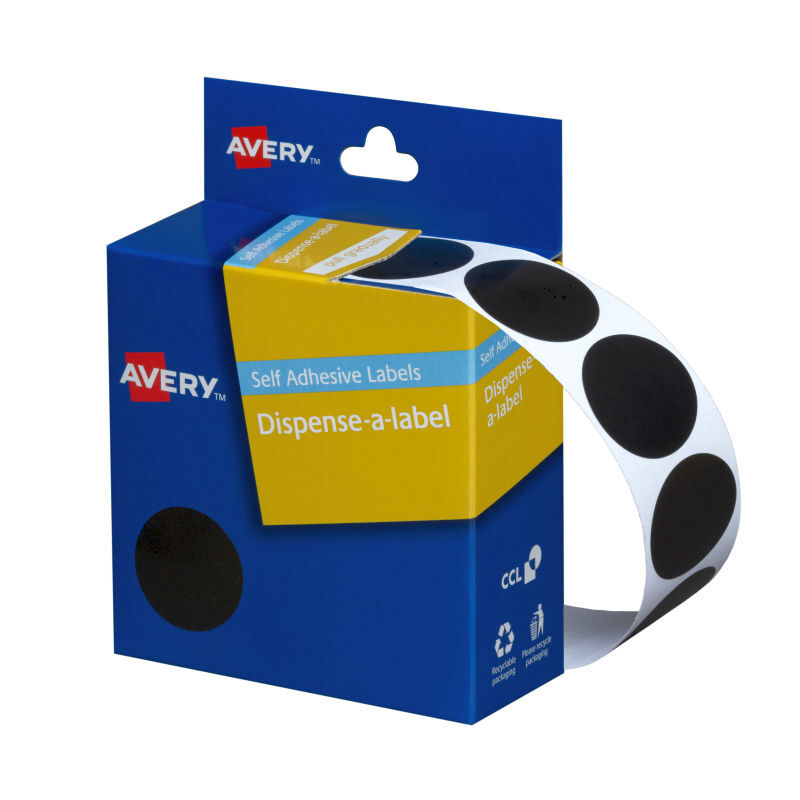 Avery Disp Black 24mm Roll500 Avery