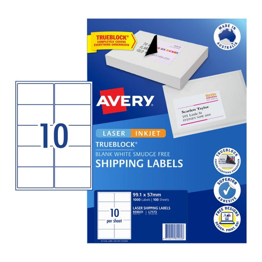 AV Laser Lbl L7173 10Up Pk100 Avery