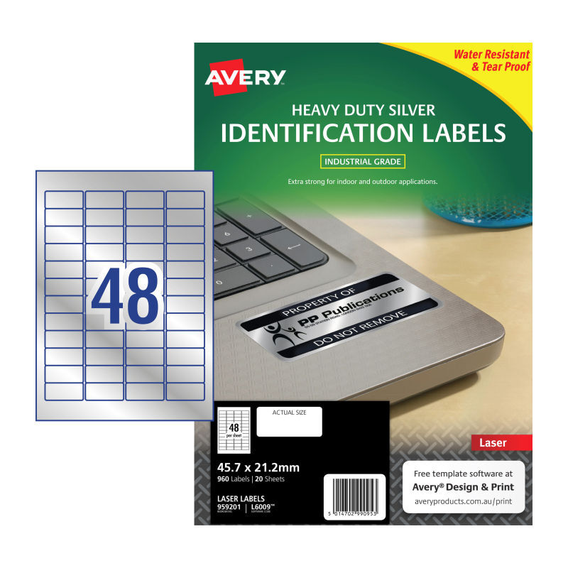 AV Lsr Lbl HD L6009 48Up Pk20 Avery