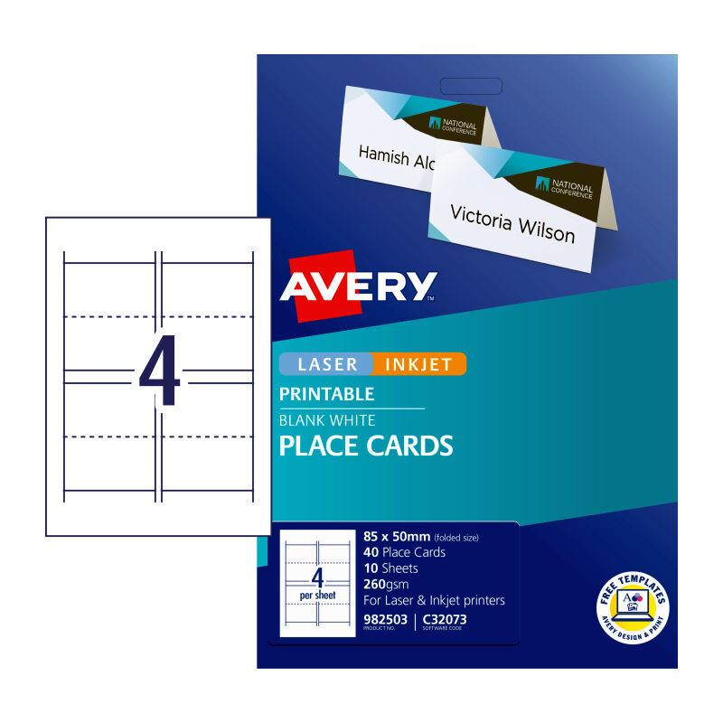 AveryLbl Fold C32073 50mm Pk10 Avery