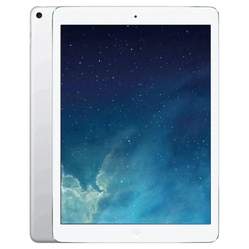 Refurbished iPad Air Space Gray – angled view showing thin profile and rear aluminium back