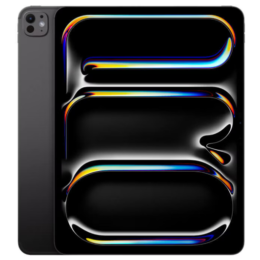 Refurbished iPad Pro 13-inch 256 GB Space Black — front view, screen off