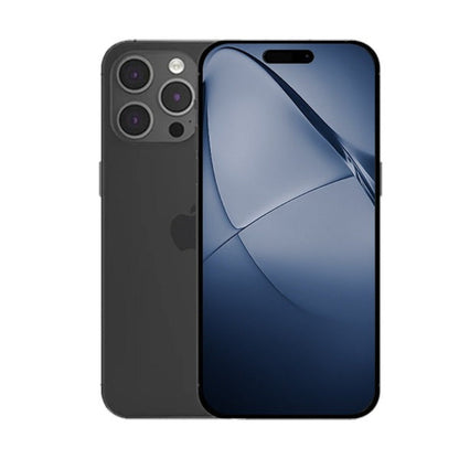 Good refurbished iPhone 15 Pro Max with titanium frame, front view