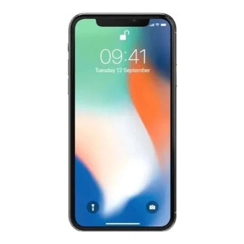 Refurbished iPhone X – front-on view on plain background, no visible scratches