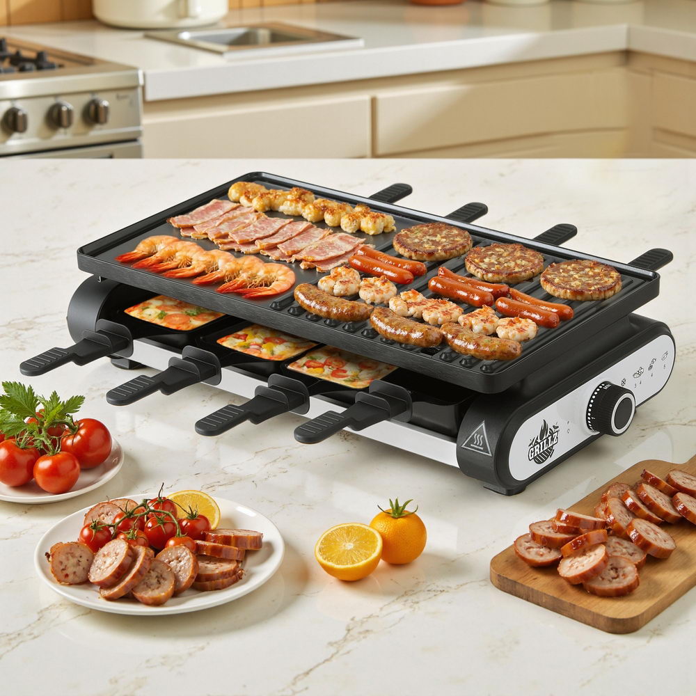 Grillz 1400W Electric BBQ Grill w/ 7 Cooking Pans Tristar Online