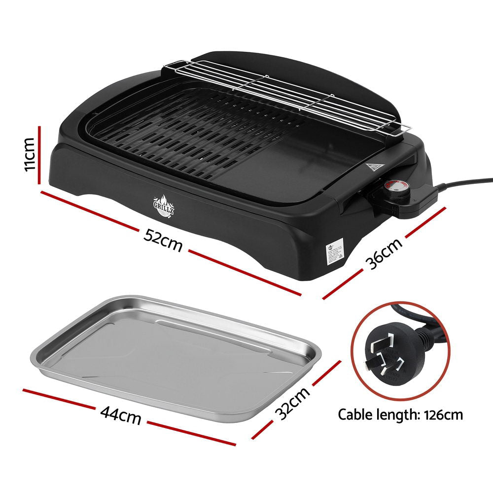 Grillz 1950W Electric BBQ Grill Non-stick Plate for Indoor Outdoor Tristar Online