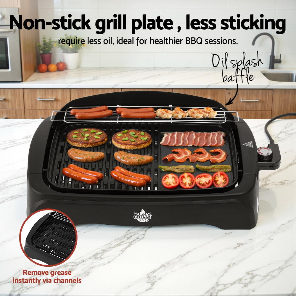 Grillz 1950W Electric BBQ Grill Non-stick Plate for Indoor Outdoor Tristar Online