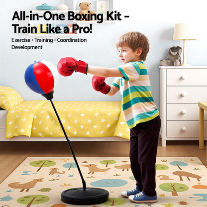 Everfit Kids Punching Bag Stand Set Adjustable 76-112cm with Gloves & Pump Tristar Online