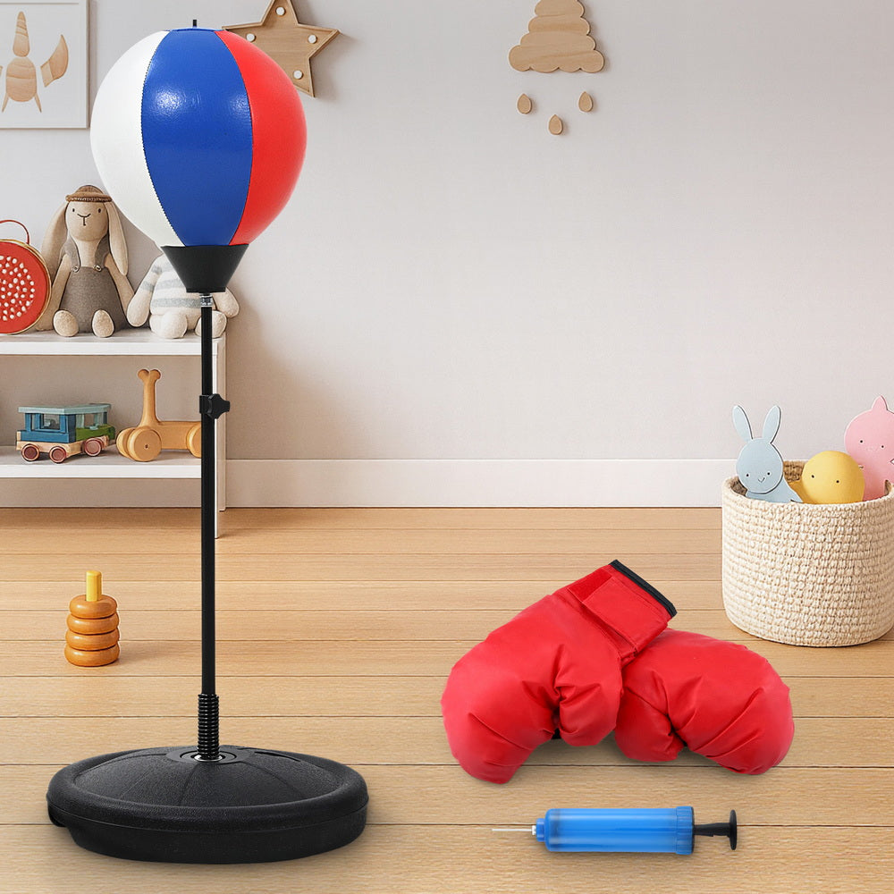 Everfit Kids Punching Bag Stand Set Adjustable 76-112cm with Gloves & Pump Tristar Online