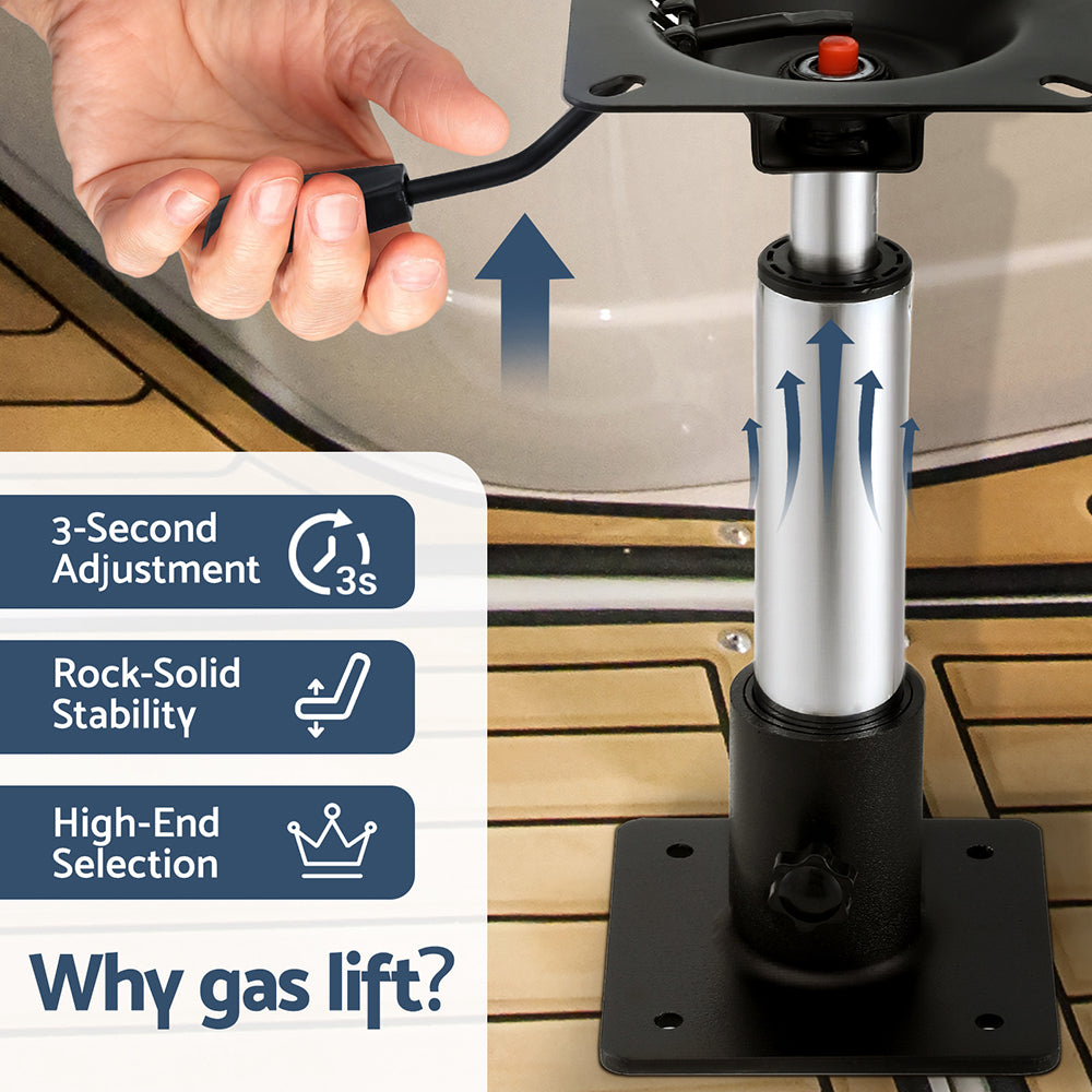 Seamanship Boat Seat Pedestal 34-46cm Adjustable Gas Lift 360 Degrees Swivel Tristar Online