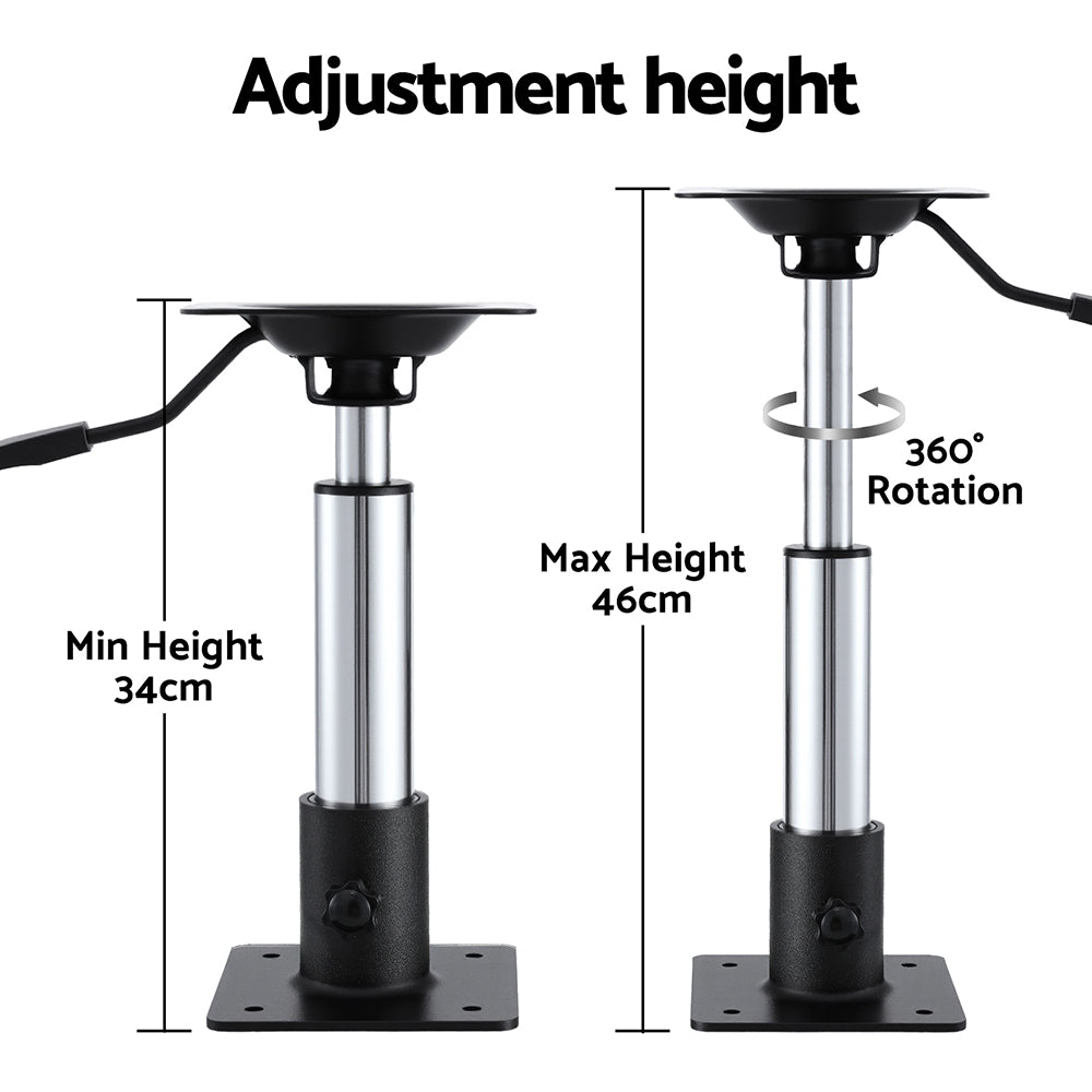 Seamanship Boat Seat Pedestal 34-46cm Adjustable Gas Lift 360 Degrees Swivel Tristar Online