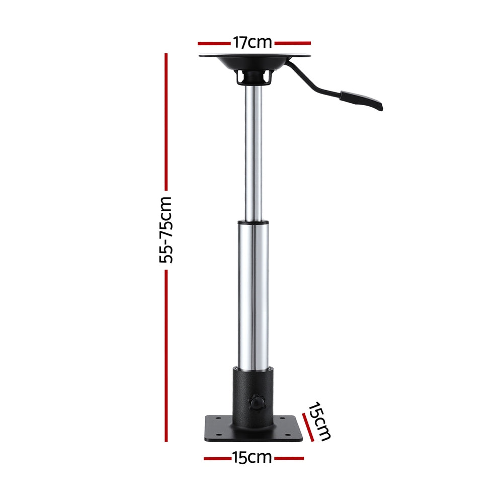 Seamanship Boat Seat Pedestal 55-75cm Adjustable Gas Lift 360 Degrees Swivel Tristar Online