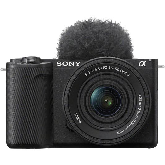 Sony ZV-E10 Mirrorless Camera with 16-50mm Lens (ILCZV-E10L) – 24.2MP APS-C, 4K Video, Black SONY