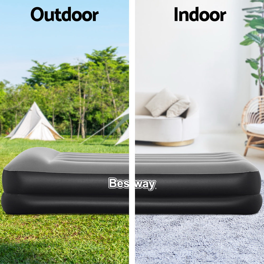 Bestway Air Mattress Bed Single Size Inflatable Camping Beds Built-in Pump Tristar Online
