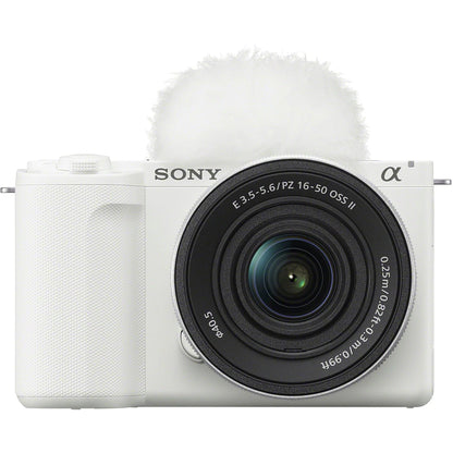 Sony ZV-E10 Mirrorless Camera with 16-50mm Lens (ILCZV-E10L) (White)