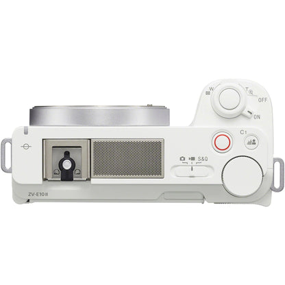 Sony ZV-E10 Mirrorless Camera with 16-50mm Lens (ILCZV-E10L) (White)
