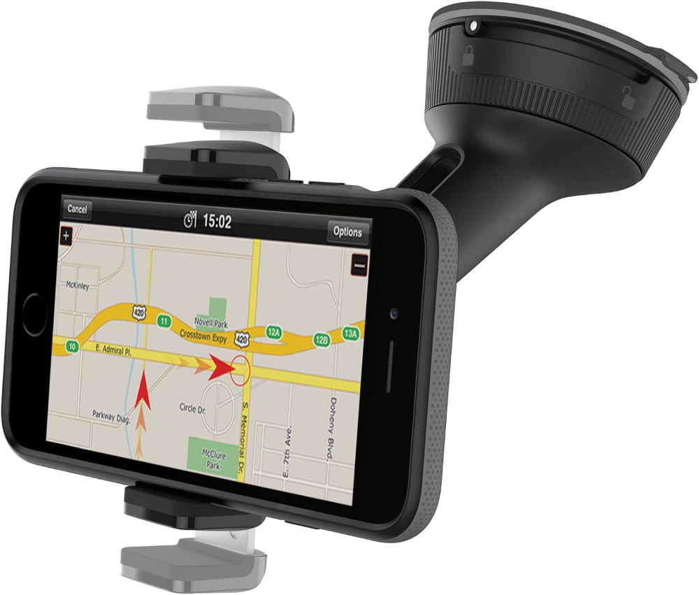 Belkin universal car mount with smartphone in place