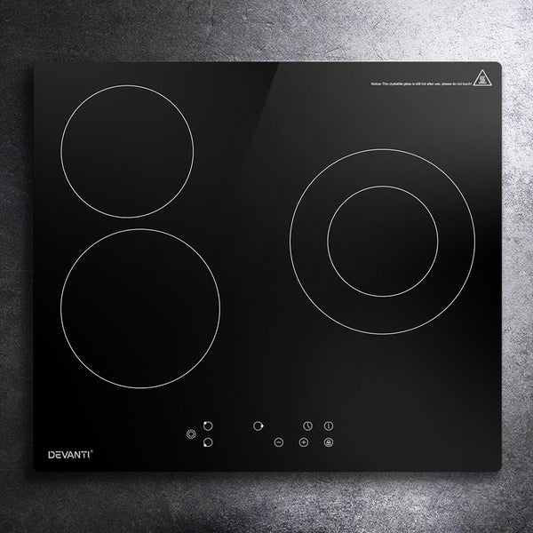 Devanti Electric Ceramic Cooktop 60cm Kitchen Cooker 4 Burner Hob Touch Control 5200W Tristar Online