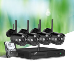 UL-tech Wireless CCTV Security System 8CH NVR 3MP 4 Bullet Cameras 2TB