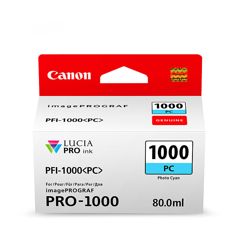 Canon PFI1000 Ph Cyan Ink Cart Canon