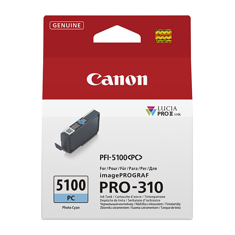 Canon PFI5100 Ph Cyan Ink Cart Canon