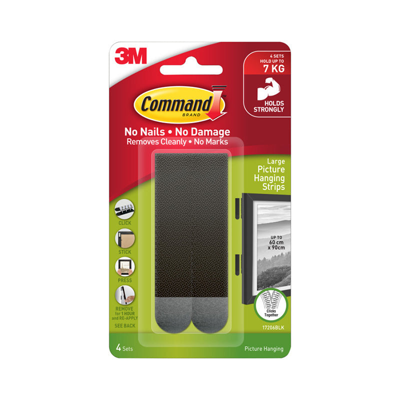 CMD Strips 17206BLK Pk4 Bx6 Command