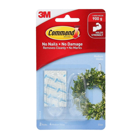 CMD Hook 17091CLR Med Pk2 Bx6 Command
