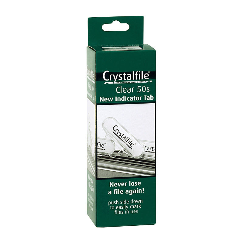 CF Indicator Tabs Clear Bx50 Crystalfile