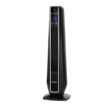 Devanti Electric Ceramic Tower Fan Heater Portable Oscillating Remote Control 2400W Black Tristar Online