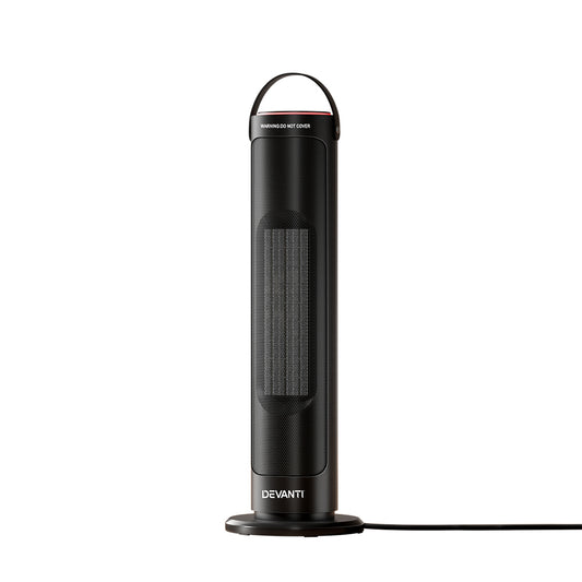 Devanti Ceramic Tower Heater Electric Portable Oscillating Remote Control 2000W Tristar Online