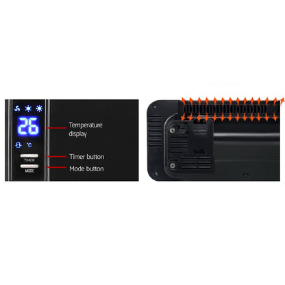 Devanti 2000W Wall Mounted Panel Heater - Black Tristar Online