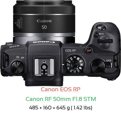 Canon EOS RP Mirrorless Camera Body with RF 50mm f/1.8 STM Lens – Full-Frame Compact Photography Kit Canon