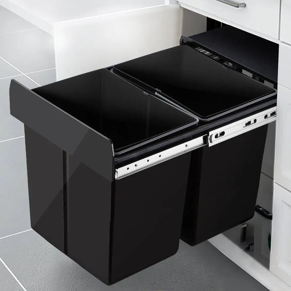 Cefito 2x20L Pull Out Bin - Black Tristar Online