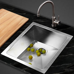 Cefito 39cm x 45cm Stainless Steel Kitchen Sink Under/Top/Flush Mount Silver Tristar Online