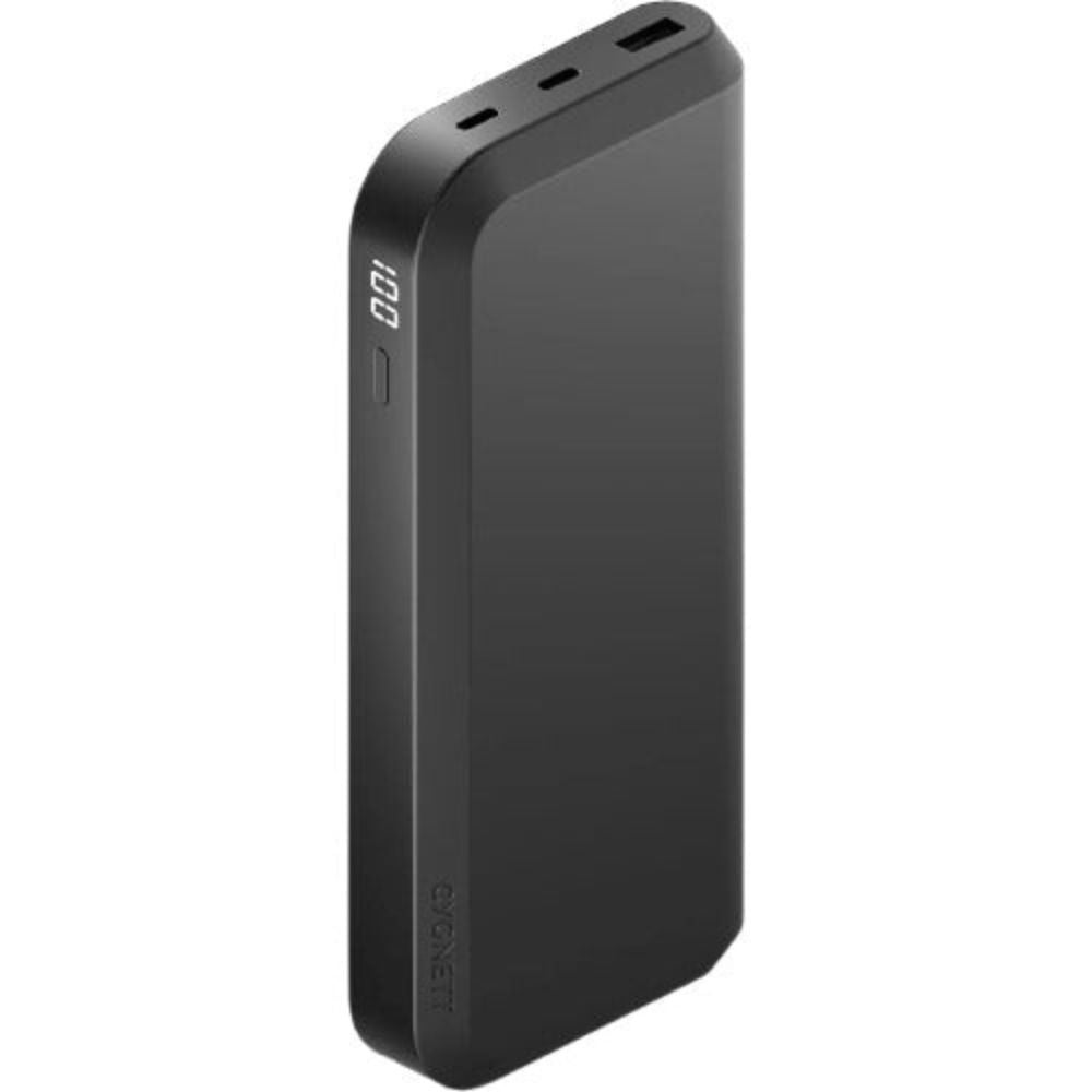 Cygnett power bank front and side view on flat surface