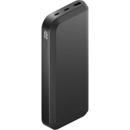 Cygnett power bank front and side view on flat surface