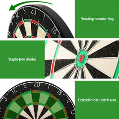 18" Dartboard Dart Board with Steel Darts Competition Party Game