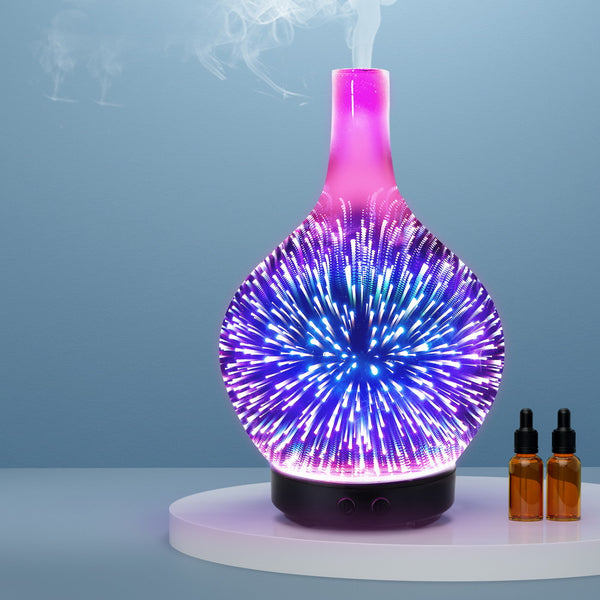 Devanti Ultrasonic Aroma Aromatherapy Diffuser 3D Light Oil Firework Humidifier Tristar Online