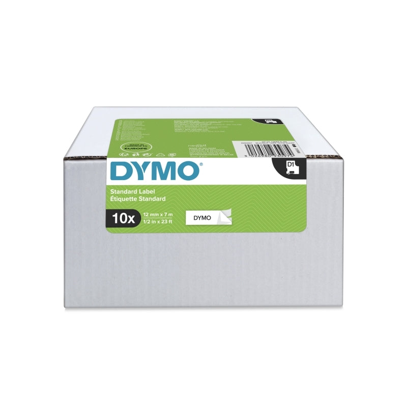 Dymo D1 Bk/Whi 12Mmx7M Pk10 Dymo
