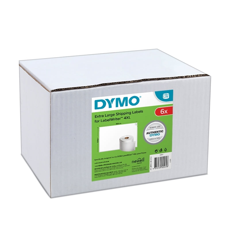 DY LW Shp Lbl 104x159mm Pk6 Dymo