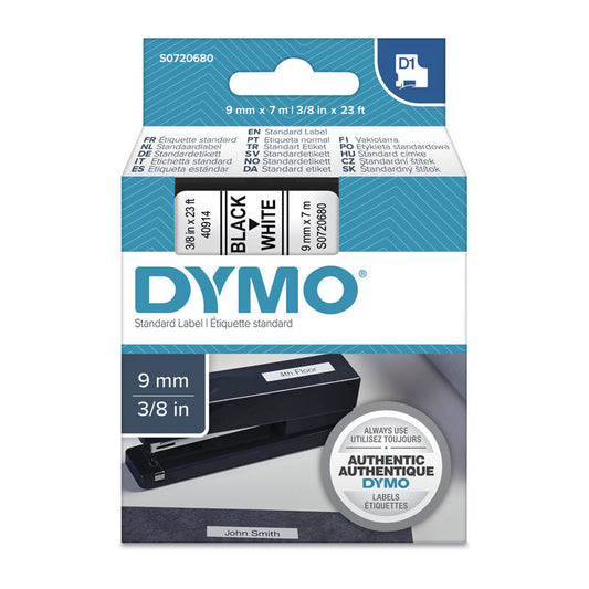 D1 Blk on Wht 9mm x7m Tape Dymo