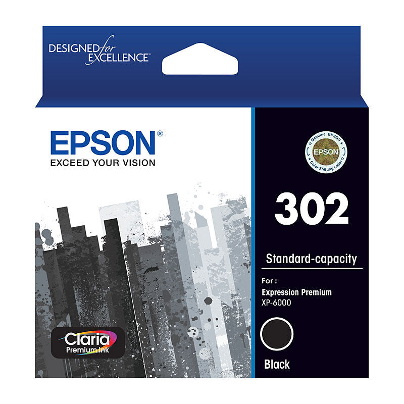 Epson 302 Black Ink Cart Epson
