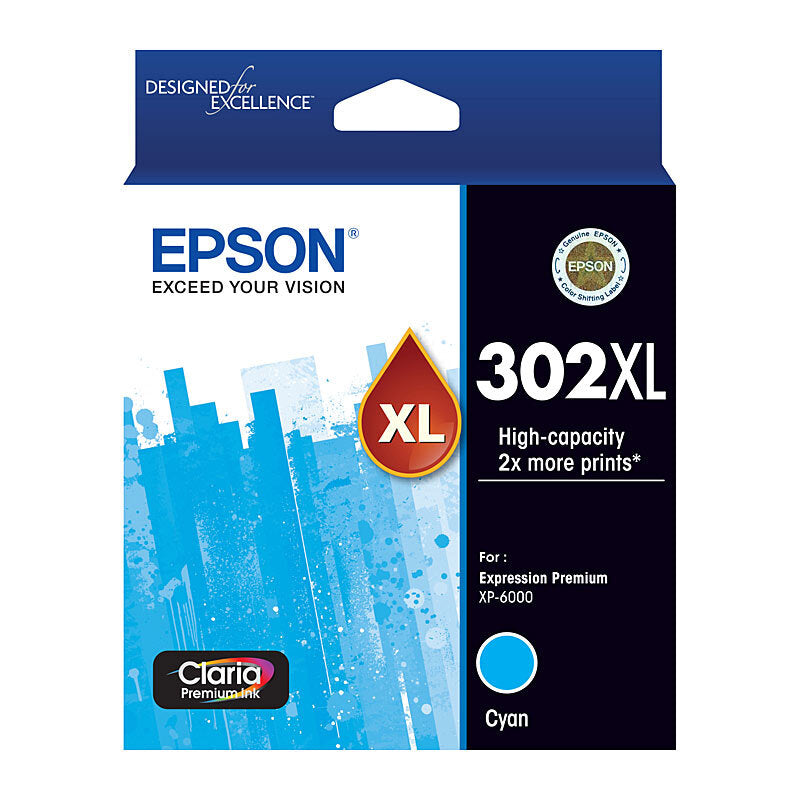 Epson 302XL Cyan Ink Cart Epson