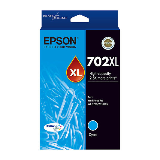 Epson 702XL Cyan Ink Cart Epson