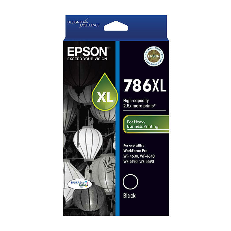Epson 786XL Black Ink Cart Epson