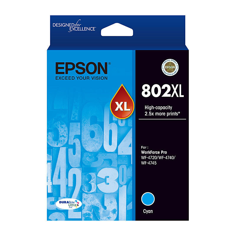 Epson 802XL Cyan Ink Cart Epson