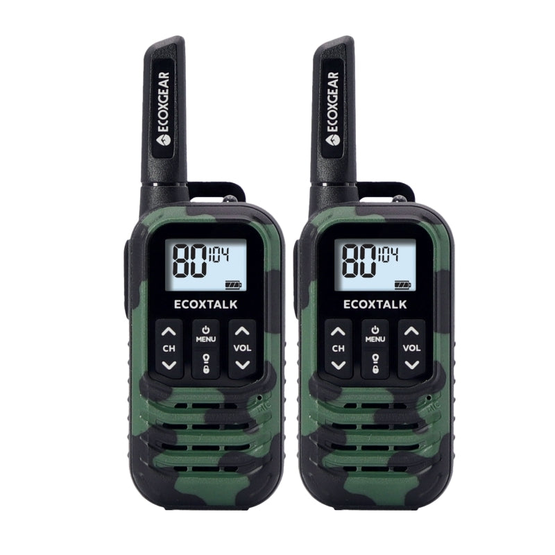 EcoX UHF 0.5W 2 Pk Blk/GrnCamo EcoXgear