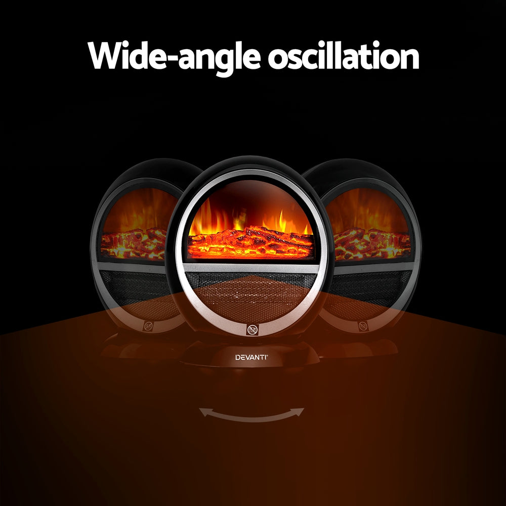 Devanti Electric Fireplace Fire Heaters 1500W Tristar Online