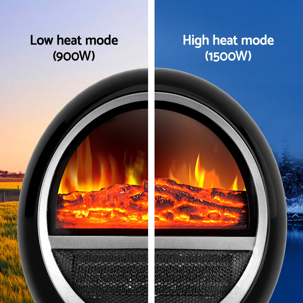 Devanti Electric Fireplace Fire Heaters 1500W Tristar Online