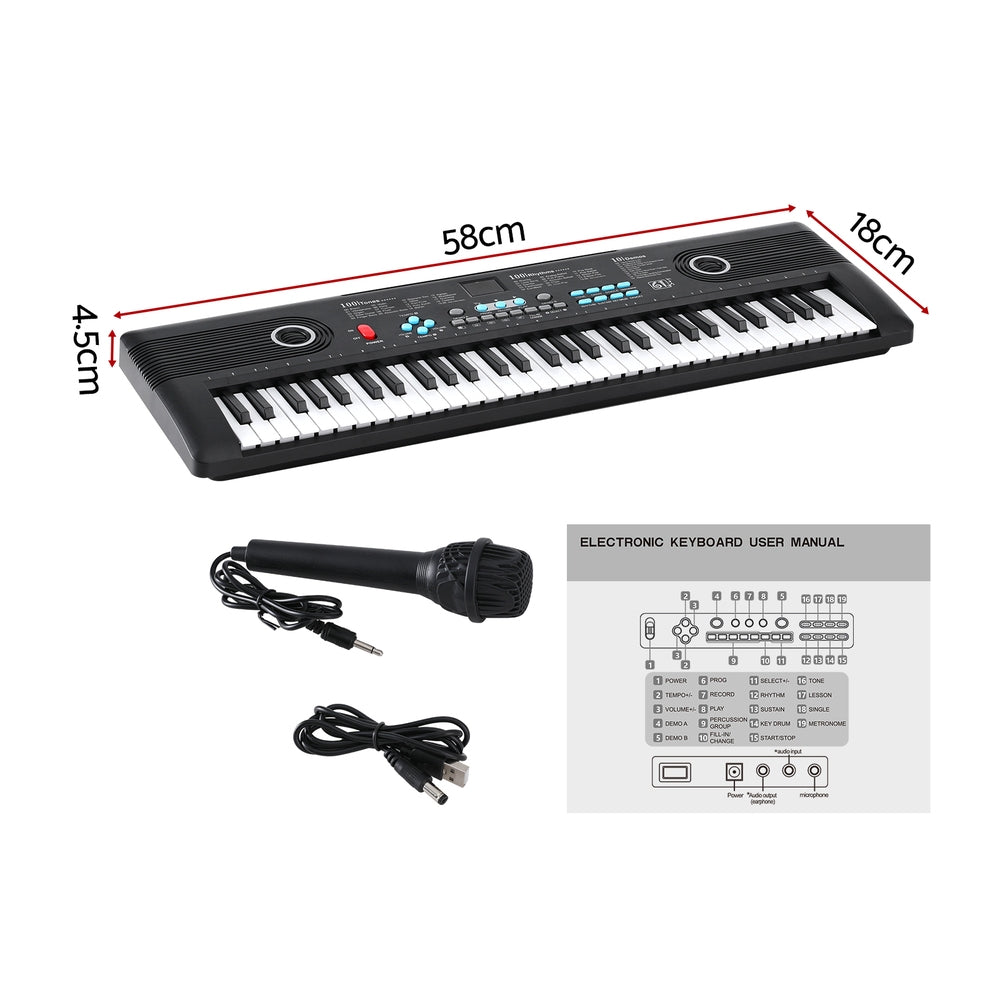 Alpha 61-Key Digital Piano Keyboard Electric Kids Gift Black Tristar Online